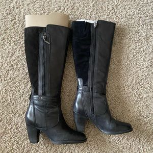 Clarks Black leather boots size 7,5